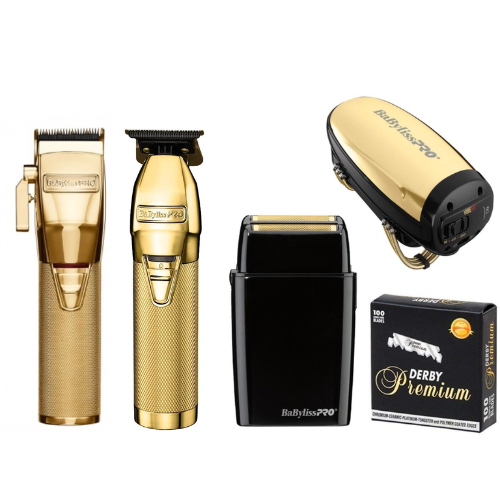 BaByliss Clipper with Skeleton Trimmer, Double Foil Shaver, & Babyliss Massager Combo Pack