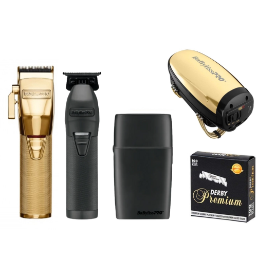 BaByliss Clipper with Skeleton Trimmer, Double Foil Shaver, & Babyliss Massager Combo Pack