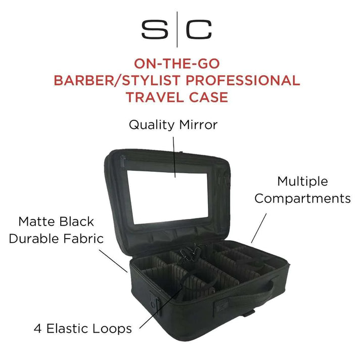 StyleCraft On-The-Go Barber/Stylist Tool Case w/ Mirror SC328B