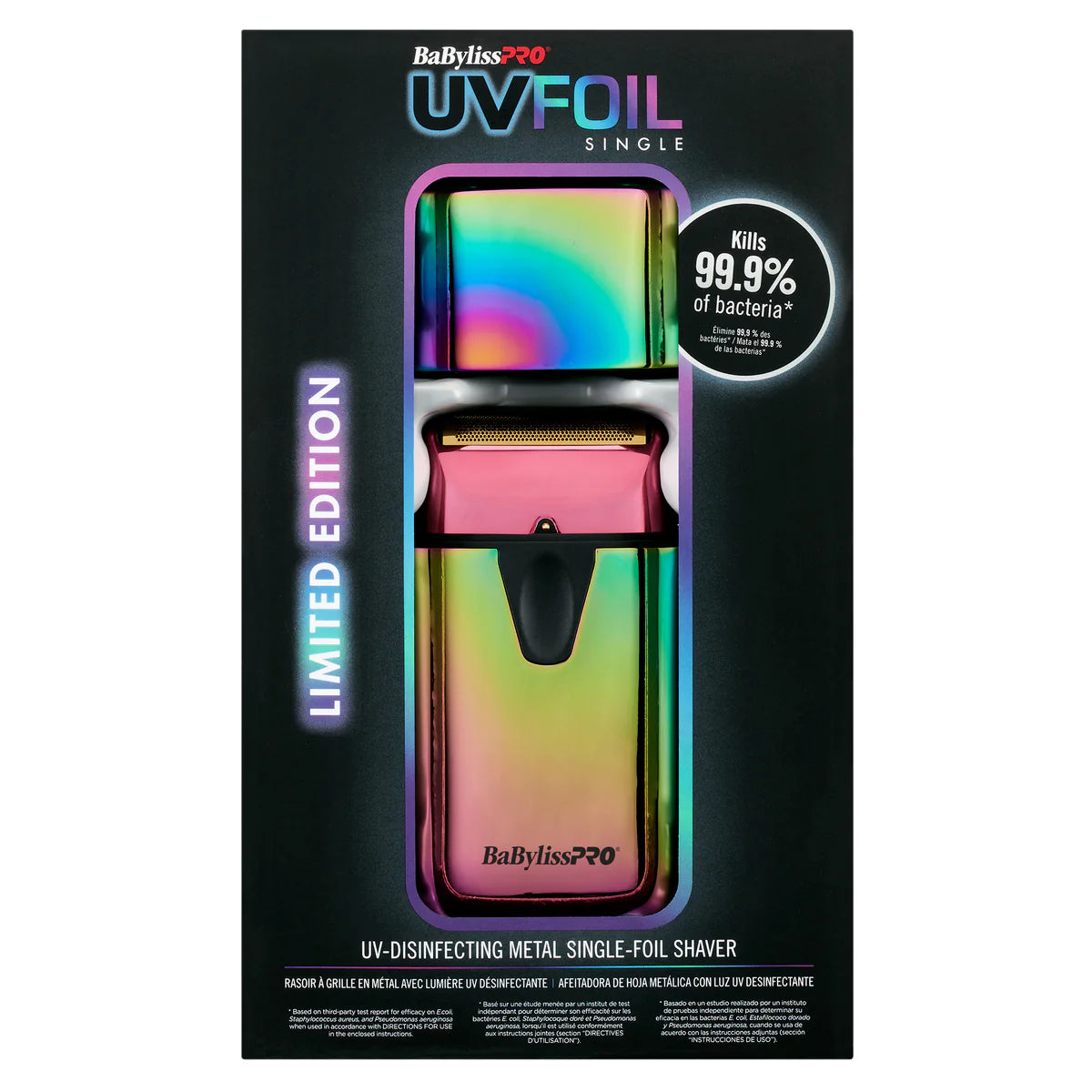 BaBylissPRO Single Foil Shaver - Limited Edition Iridescent BaBylissPRO Single Foil Shaver - Limited Edition Iridescent