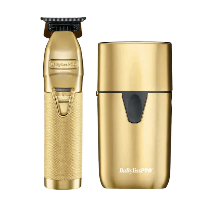 Babyliss Limited Edition Gold FX Trimmer & UV Single-Foil Shaver Set (FXLFHOLPKG)