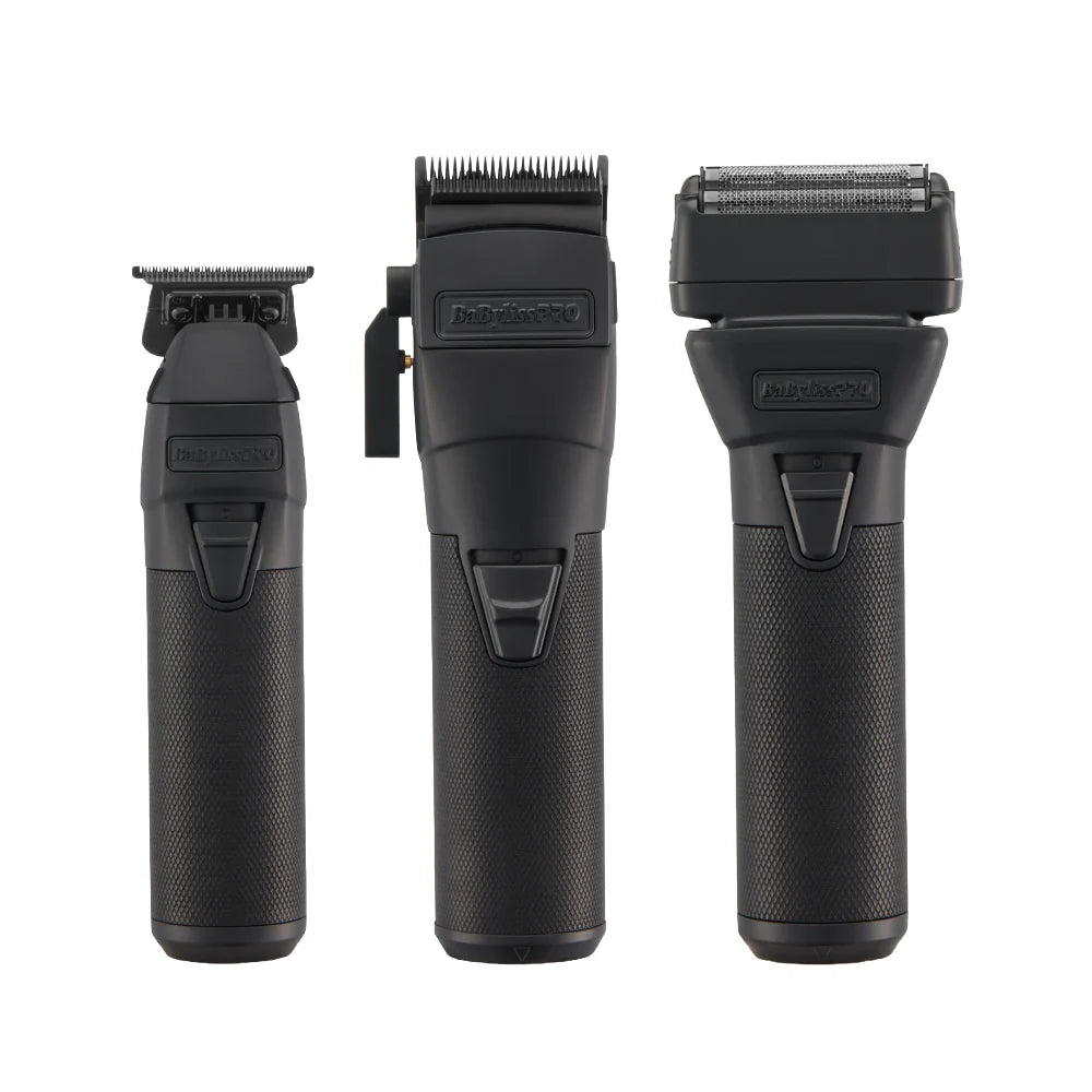 BaBylissPRO FXONE BlackFX Clipper, Trimmer & Shaver combo (FX899MB+FX799MB+FX79FSMB )