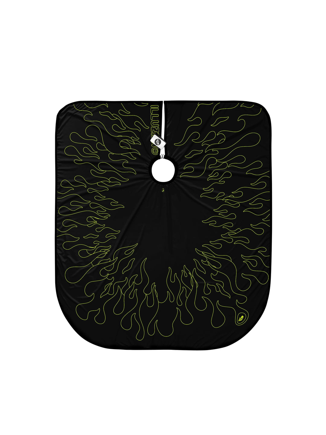 Black/Volt Outline Flames PRO Cape