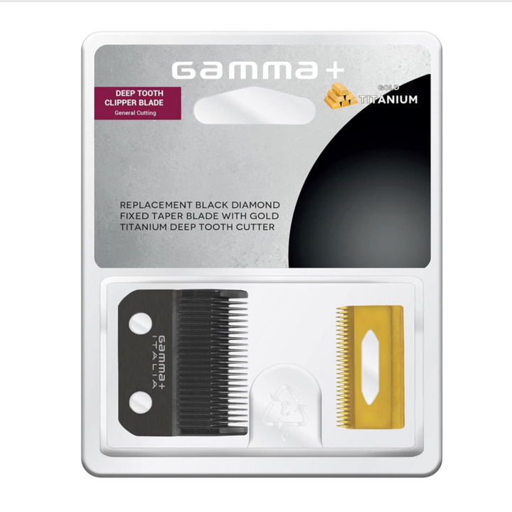 Cuchilla para cortadora Gamma+ con cuchilla cónica fija DLC y cortador de titanio dorado de dientes profundos
