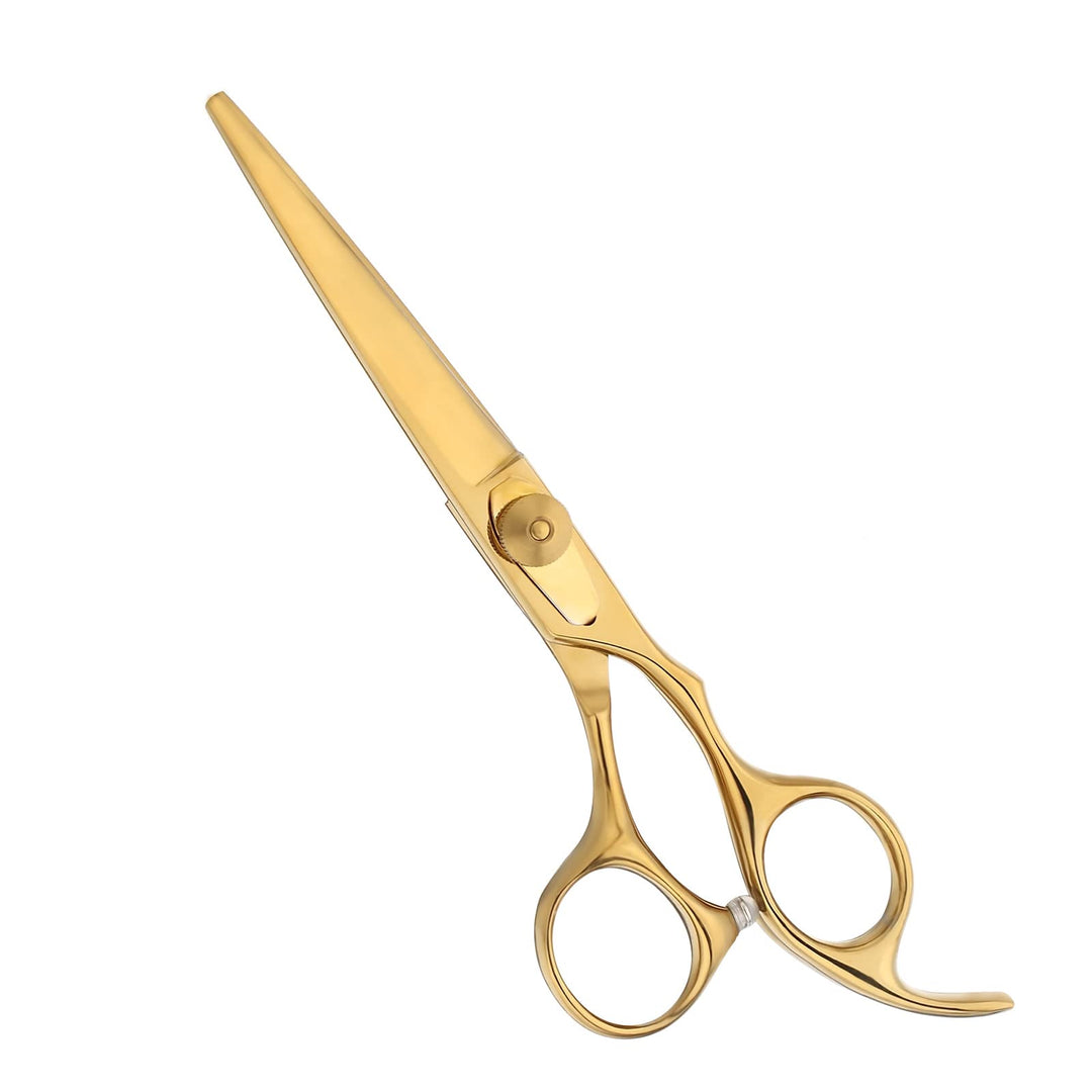 Tijeras Barber Plug 6.5 pulgadas doradas premium