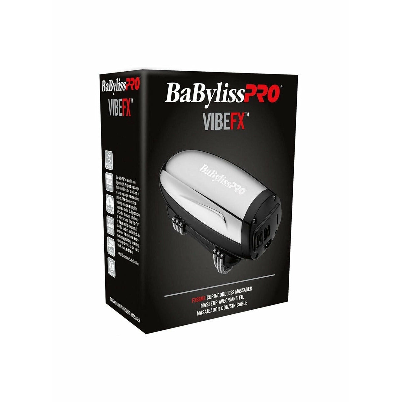 BaBylissPRO VIBEFX Cordless Massager Gold Silver - Main Image