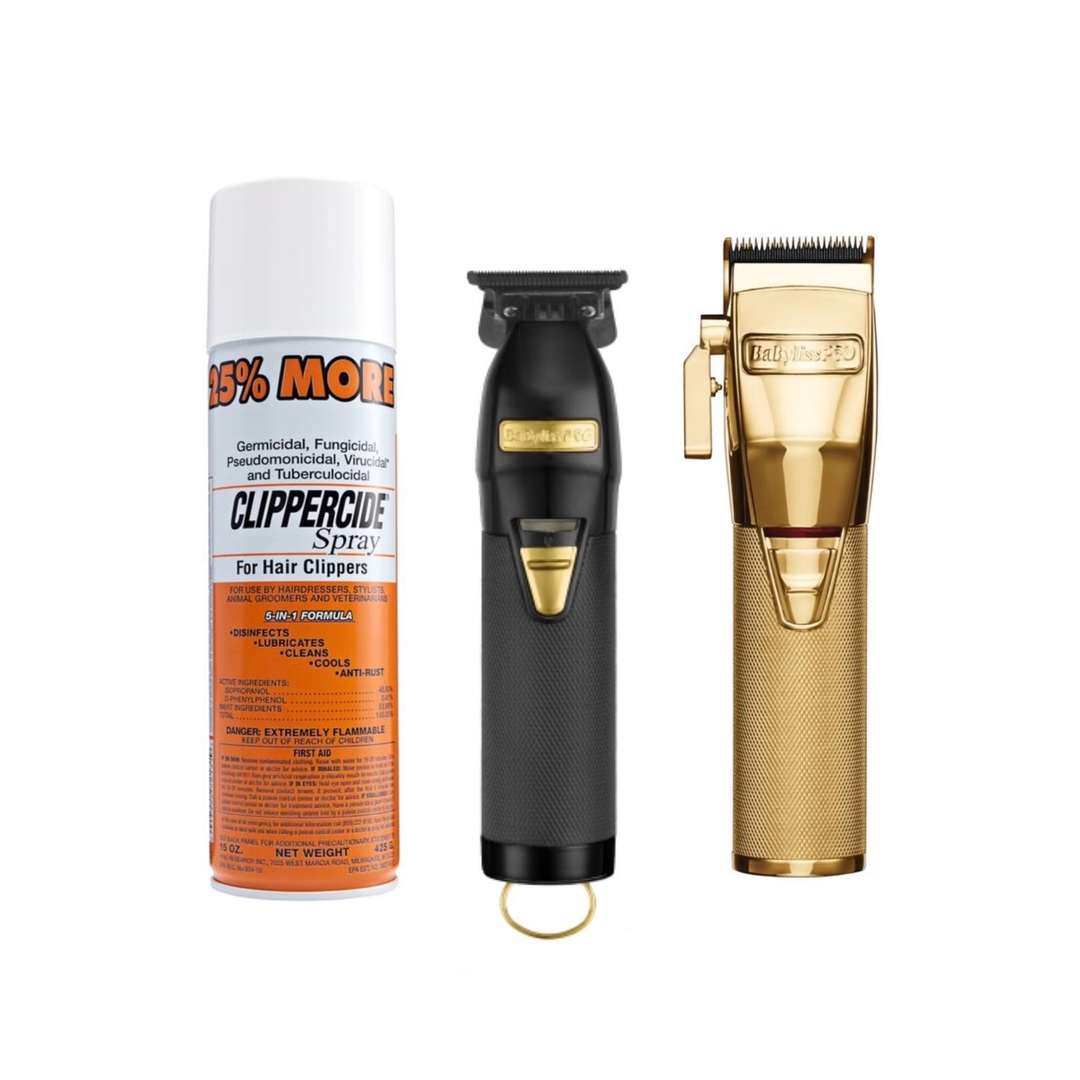 BaByliss Black Trimmer & Gold BaByliss Clipper Combo