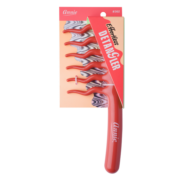 Annie Effortless Detangler Wavy Comb, 1 Count, Orange