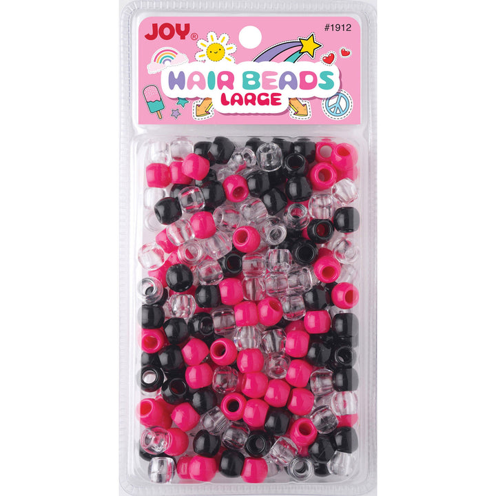 Joy Round Hair Beads Large, 240 Count, Assorted Color