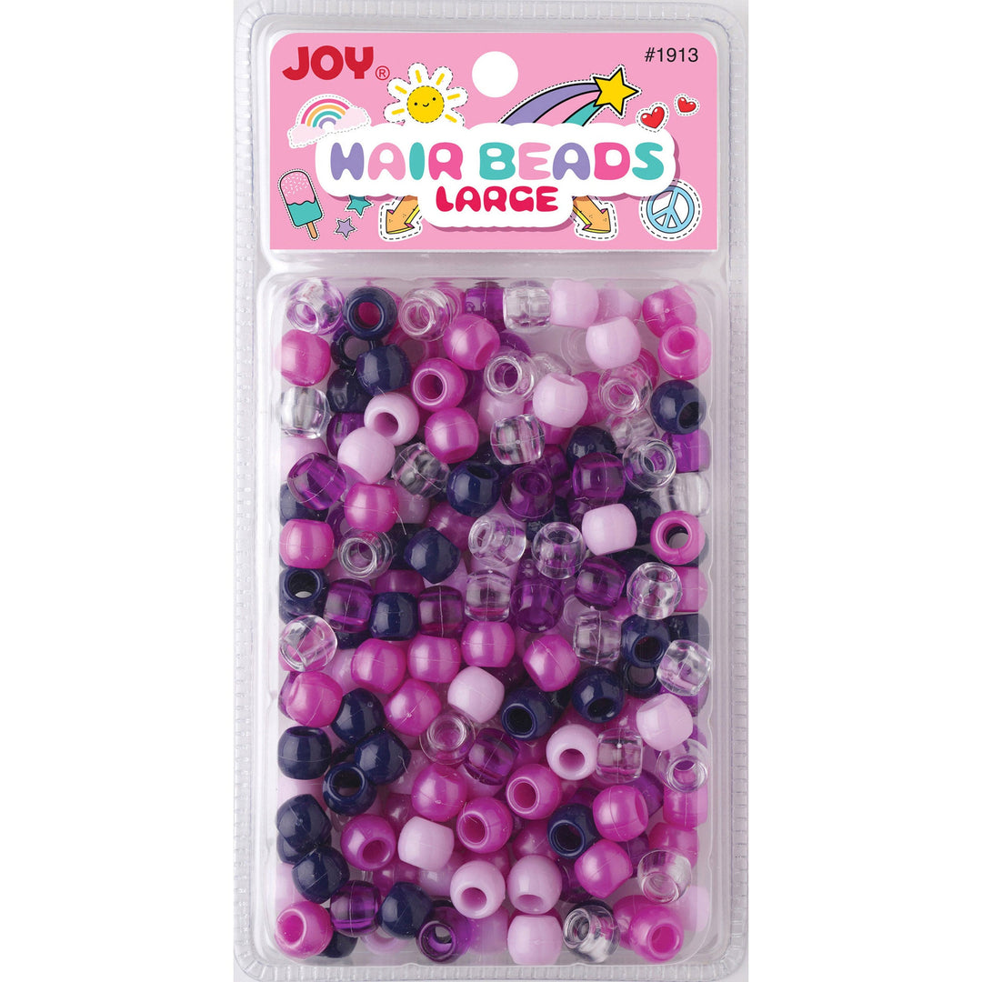 Joy Round Hair Beads Large, 240 Count, Assorted Color