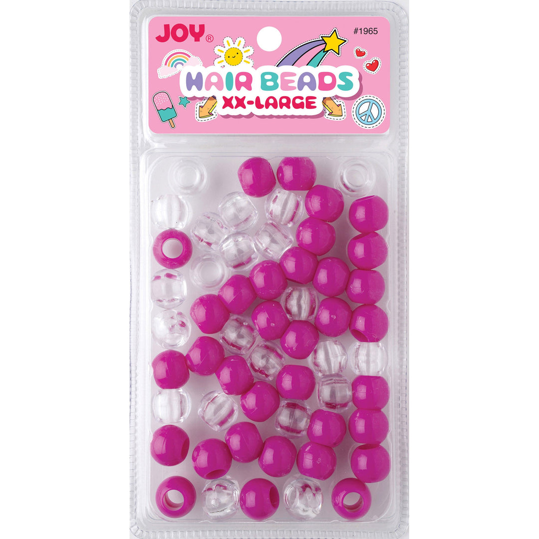 Joy Round Hair Beads XX-Large, 60 Count, Orchid