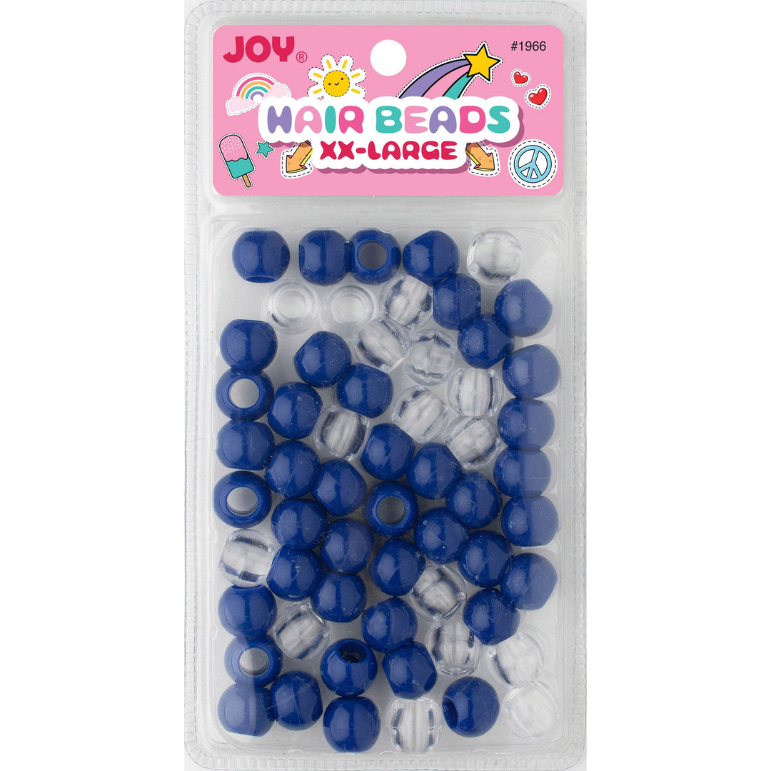 Joy Round Hair Beads XX-Large, 60 Count, Navy