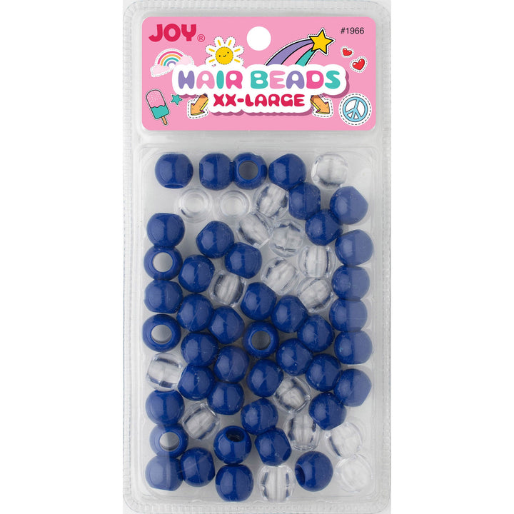 Joy Round Hair Beads XX-Large, 60 Count, Navy