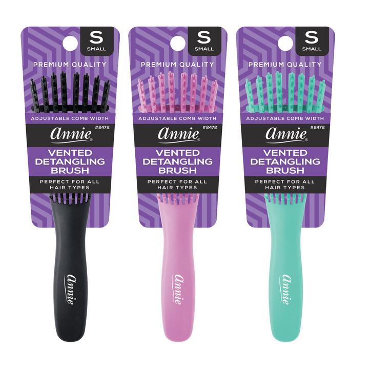 Annie Vented Detangler Brush Small, 1 Count, Assorted Colors