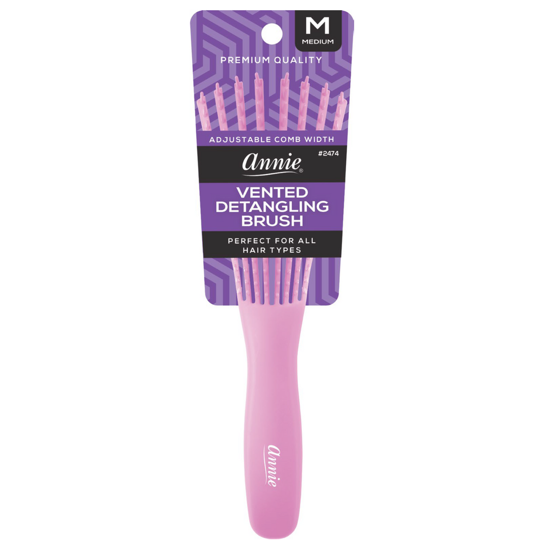 Annie Vented Detangler Brush Medium, 1 Count, Assorted Colors
