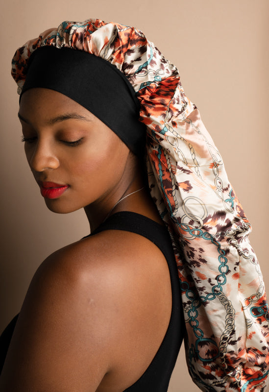 Ms. Remi Deco Silky Satin Braid Bonnet Ultra Jumbo, 1 Count, Assorted Patterns