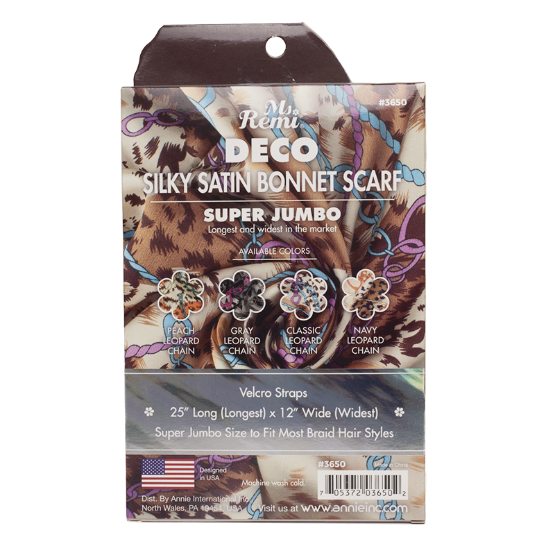 Ms. Remi Deco Silky Satin Braid Bonnet Ultra Jumbo, 1 Count, Assorted Patterns