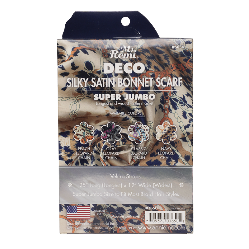 Ms. Remi Deco Silky Satin Braid Bonnet Ultra Jumbo, 1 Count, Assorted Patterns