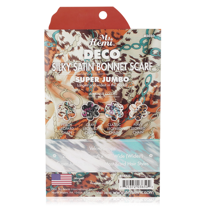 Ms. Remi Deco Silky Satin Braid Bonnet Ultra Jumbo, 1 Count, Assorted Patterns