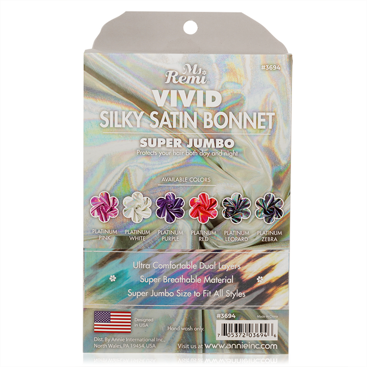 Ms. Remi Vivid Silky Satin Bonnet X-Jumbo, 1 Count, Assorted Color