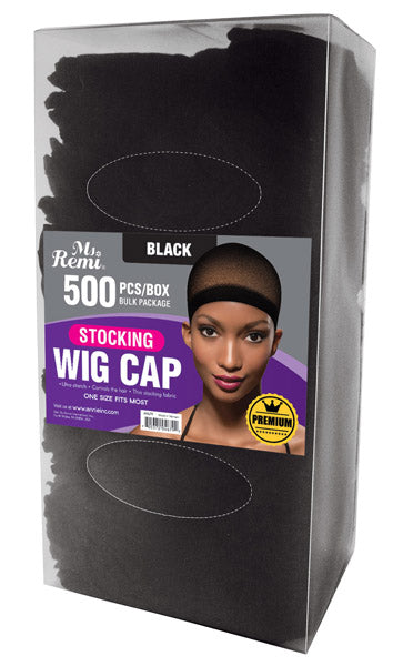 Ms. Remi Stocking Wig Cap Value Pack, 500 Count, Black