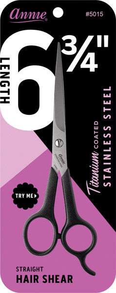 Annie Stainless Steel Hair Shears With Titanium 6.75 Inch, 1 Count, Silver