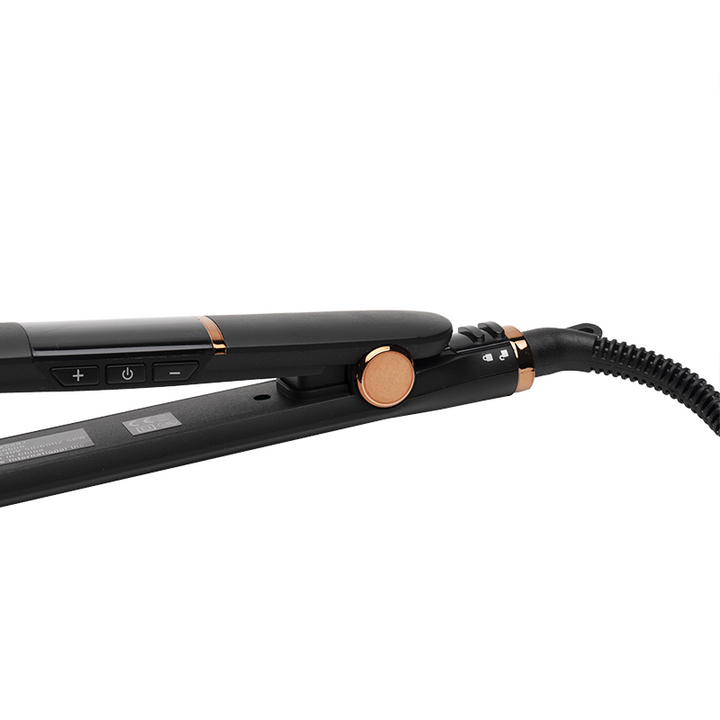 Hot & Hotter Extra Long Ceramic Digital Flat Iron 1in, Black