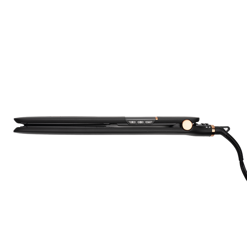 Hot & Hotter Extra Long Ceramic Digital Flat Iron 1in, Black