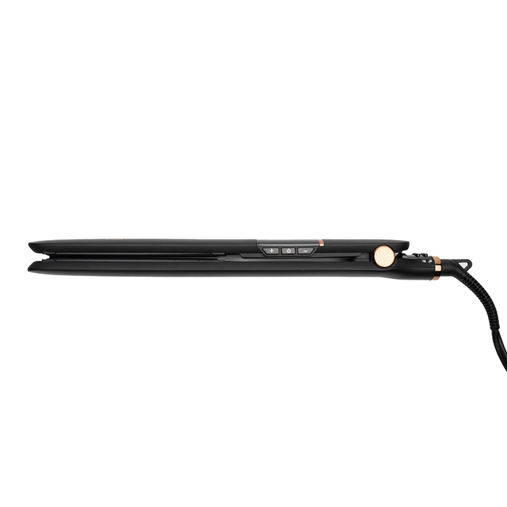 Hot & Hotter Extra Long Ceramic Digital Flat Iron 1in, Black