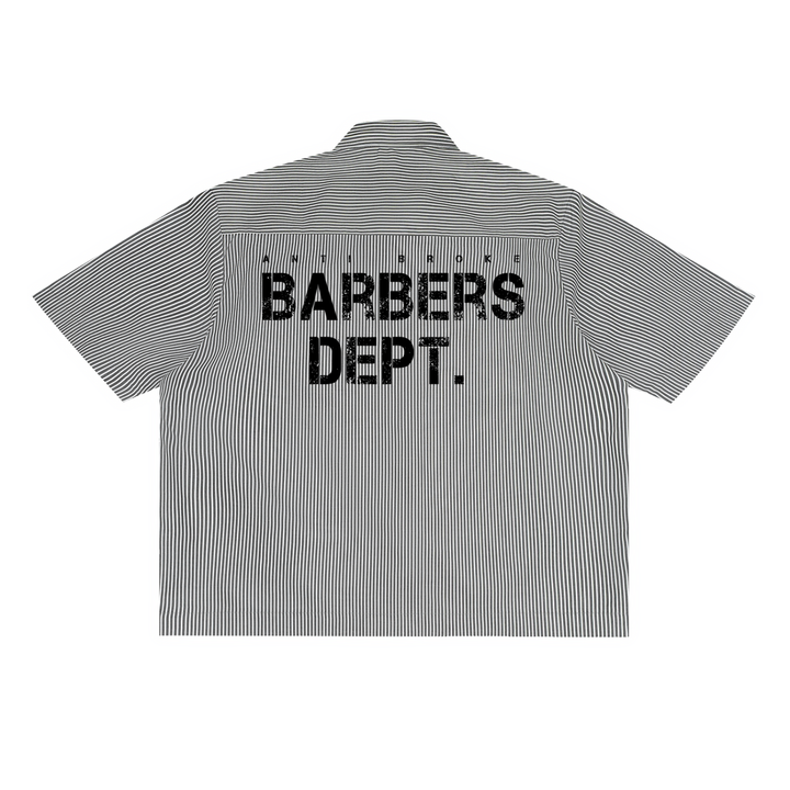 Barbers Dept. Pinstripe Shirt - Black