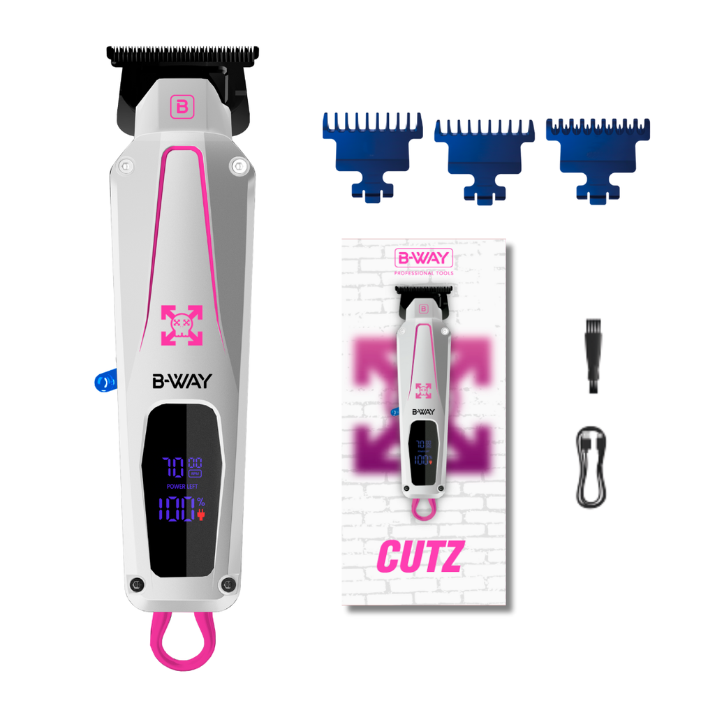B-WAY CUTZ White Professional Cordless Trimmer – 7,000 RPM