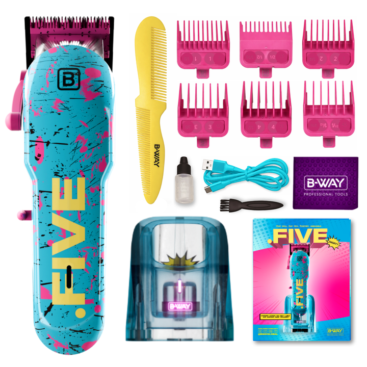 B-WAY NEW FIVE Professional Cordless Clipper – 8,100 RPM