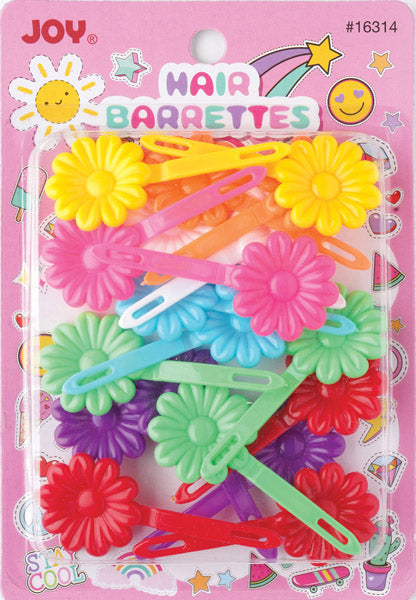 Joy Daisy Hair Barrettes, 10 Count, Rainbow