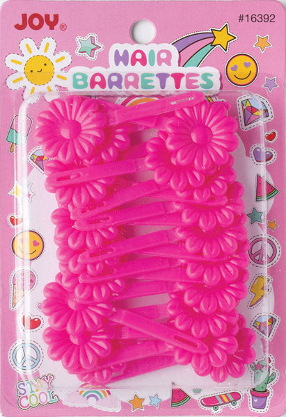 Joy Hair Barrettes Petite Daisy, 24 Count, Pink