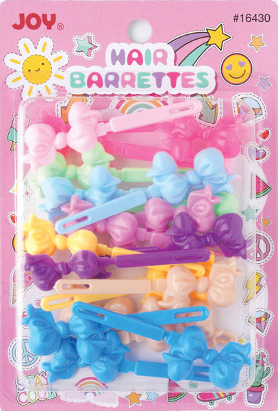 Joy Ribbon Barrettes, 24 Count, Assorted Multicolor