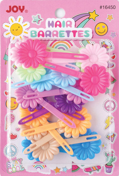 Joy Daisy Barrettes, 12 Count, Assorted Colors