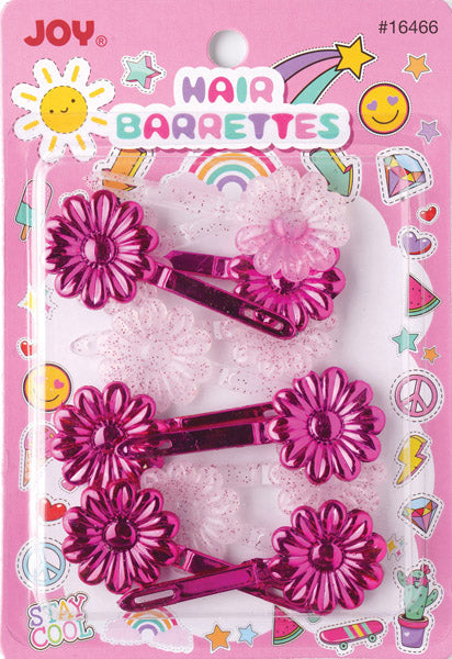 Joy Daisy Barrette 12ct Asst Pink