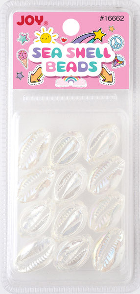 Joy Sea Shell Beads, 12 Count, Clear