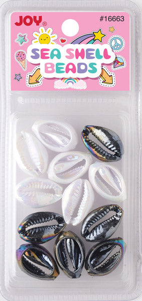 Joy Sea Shell Beads, 12 Count, Holographic