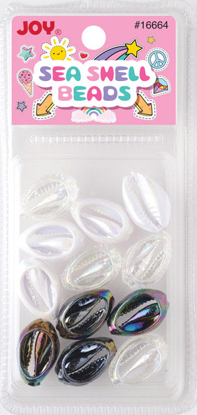 Joy Sea Shell Beads, 12 Count, Iridescent