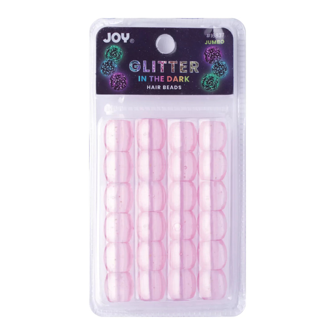 Joy Oval Hair Beads Jumbo Glitter Glow