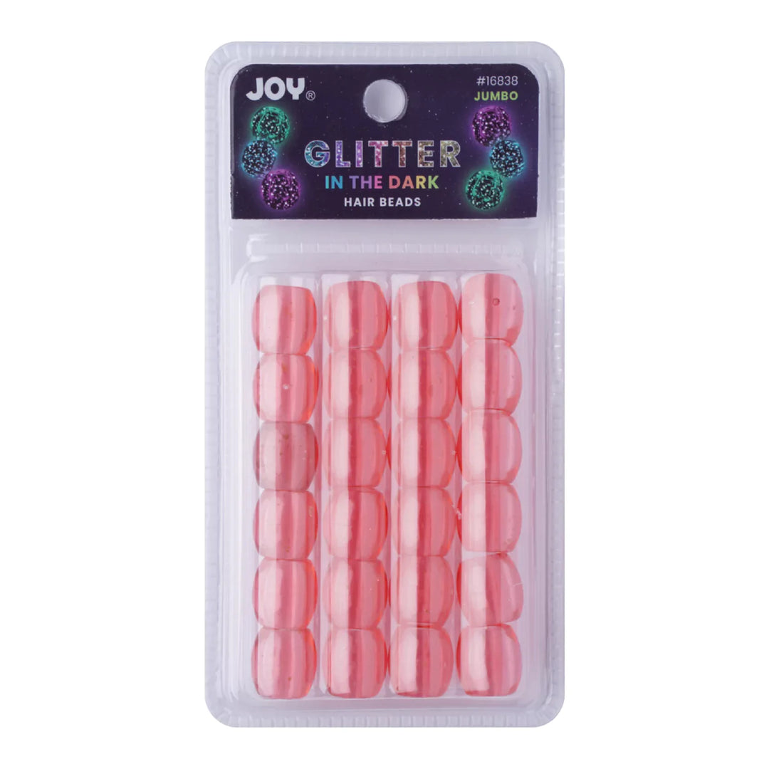 Joy Oval Hair Beads Jumbo Glitter Glow