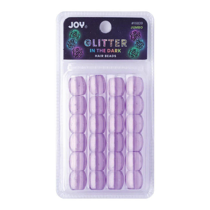 Joy Oval Hair Beads Jumbo Glitter Glow