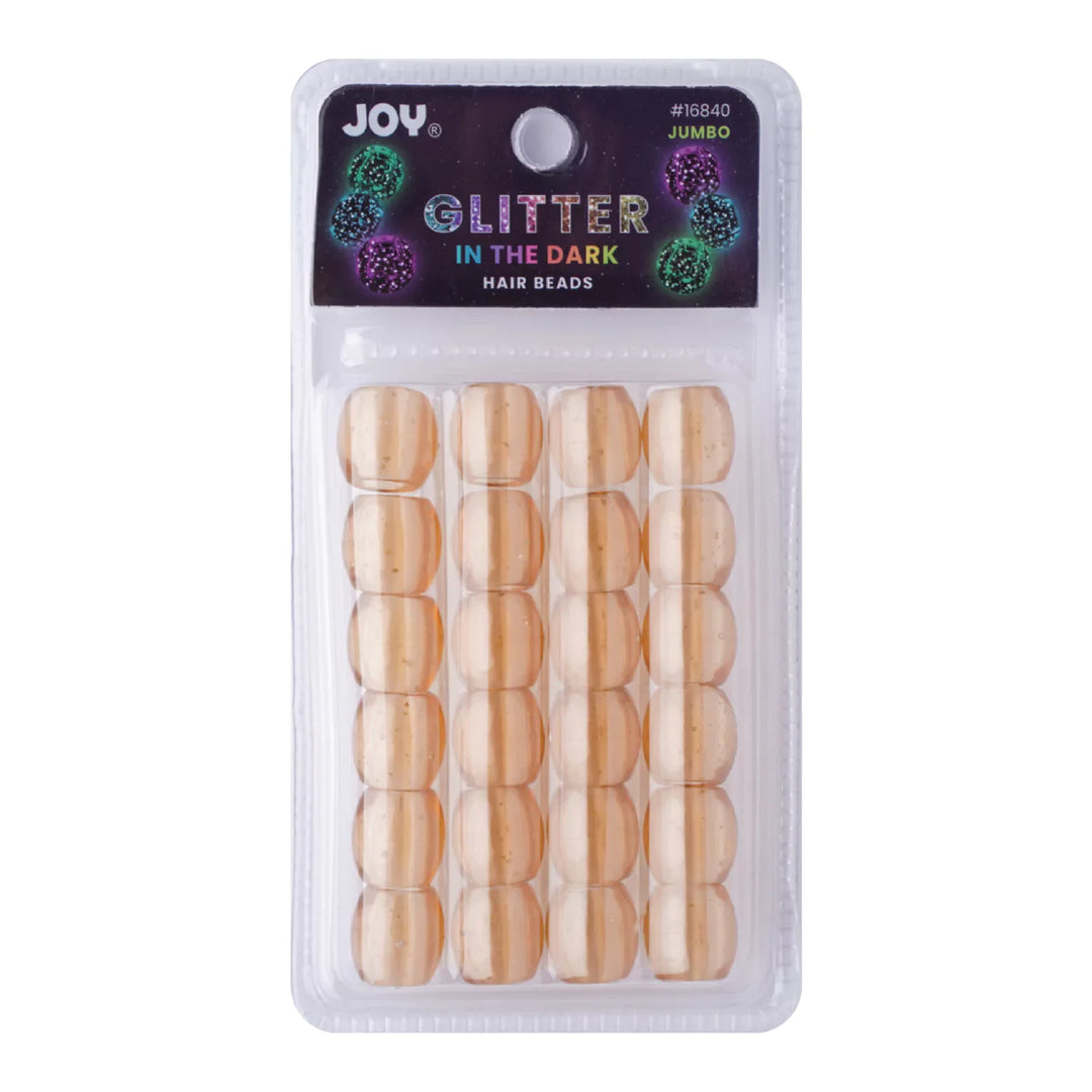 Joy Oval Hair Beads Jumbo Glitter Glow