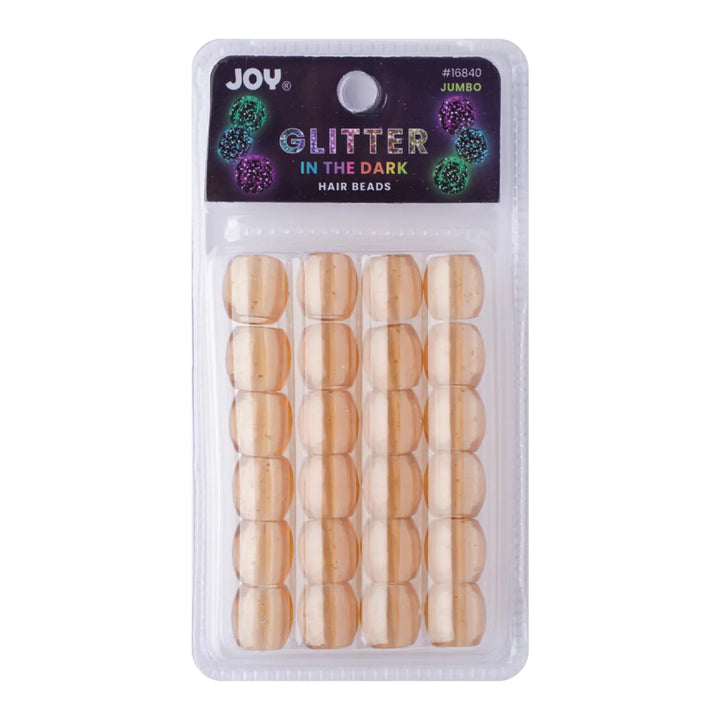 Joy Oval Hair Beads Jumbo Glitter Glow