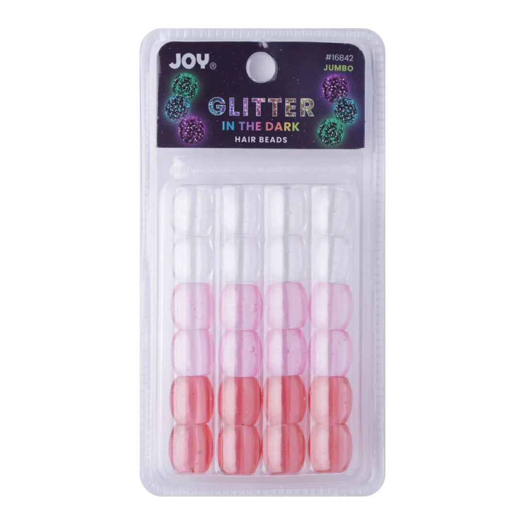 Joy Oval Hair Beads Jumbo Glitter Glow