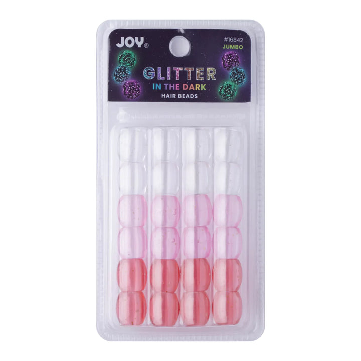 Joy Oval Hair Beads Jumbo Glitter Glow
