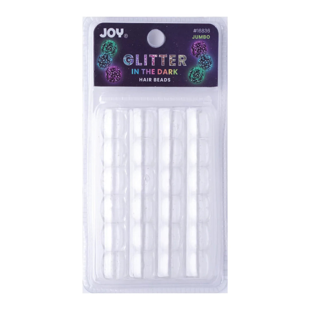 Joy Oval Hair Beads Jumbo Glitter Glow