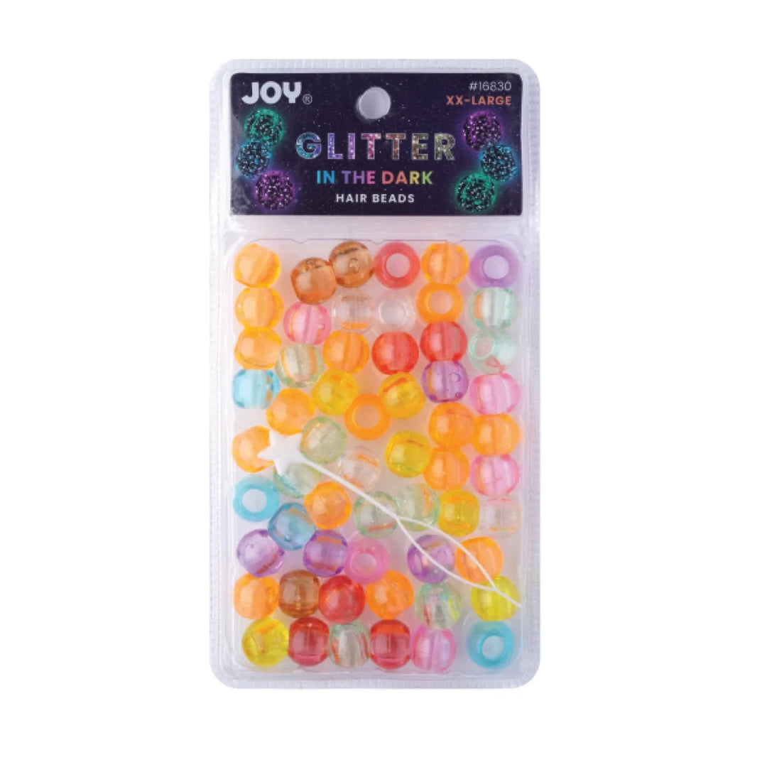 Joy Round Hair Beads XX-Large Glitter Glow