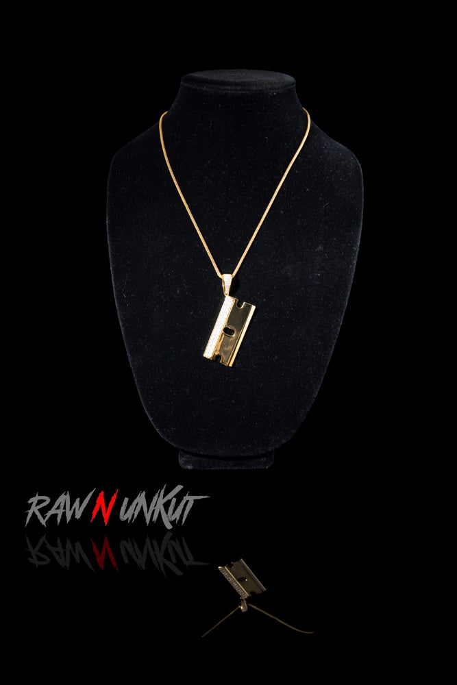 RAW N UNKUT CUSTOM GOLD RAZOR W CHAIN